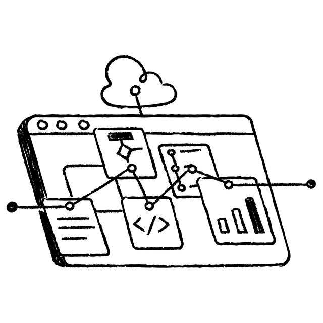 Dashboard mit Cloud - Symbol für Datenanalyse und -verarbeitung